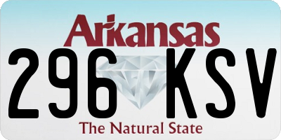 AR license plate 296KSV