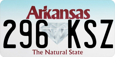 AR license plate 296KSZ