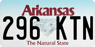 AR license plate 296KTN