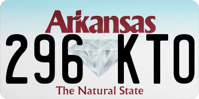 AR license plate 296KTO
