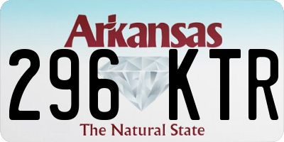 AR license plate 296KTR