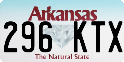 AR license plate 296KTX