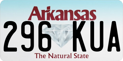 AR license plate 296KUA