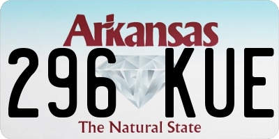 AR license plate 296KUE