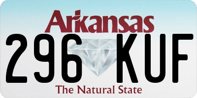 AR license plate 296KUF