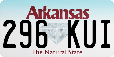 AR license plate 296KUI