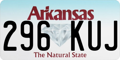 AR license plate 296KUJ