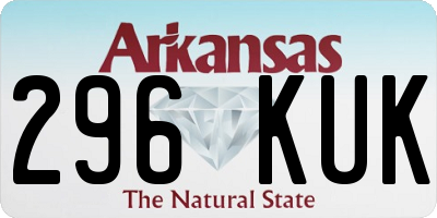 AR license plate 296KUK