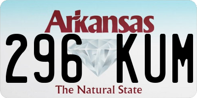 AR license plate 296KUM