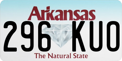 AR license plate 296KUO