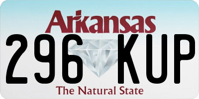 AR license plate 296KUP