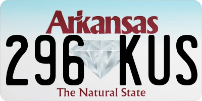 AR license plate 296KUS