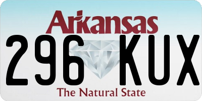 AR license plate 296KUX