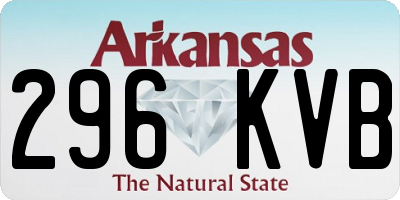 AR license plate 296KVB