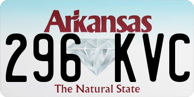 AR license plate 296KVC