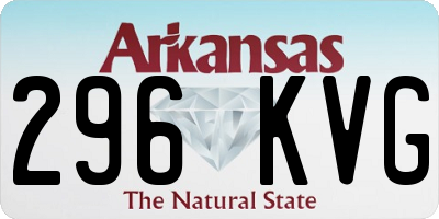 AR license plate 296KVG