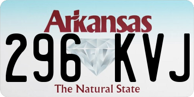 AR license plate 296KVJ
