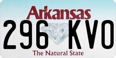 AR license plate 296KVO