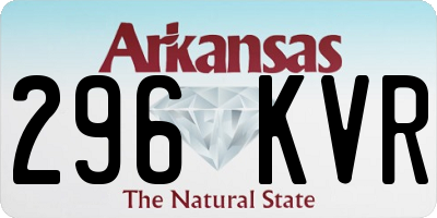 AR license plate 296KVR