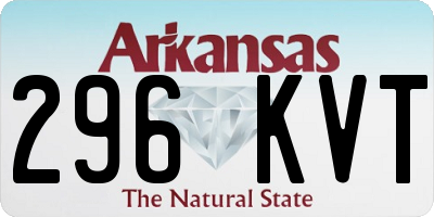 AR license plate 296KVT