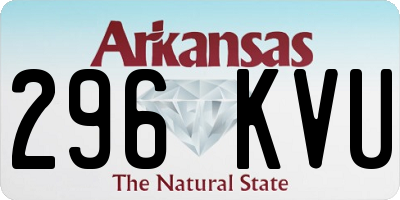 AR license plate 296KVU