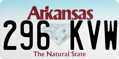 AR license plate 296KVW