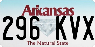 AR license plate 296KVX