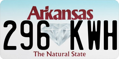 AR license plate 296KWH
