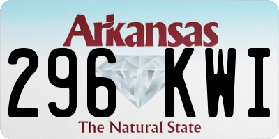 AR license plate 296KWI