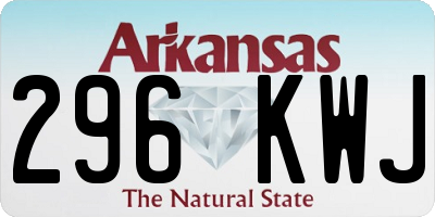 AR license plate 296KWJ