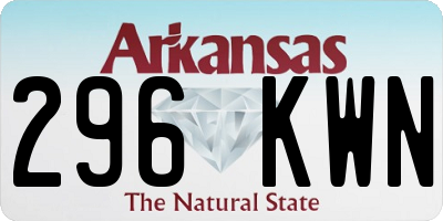 AR license plate 296KWN