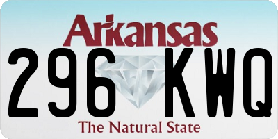 AR license plate 296KWQ