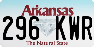 AR license plate 296KWR