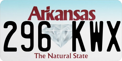 AR license plate 296KWX