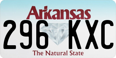 AR license plate 296KXC