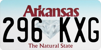 AR license plate 296KXG