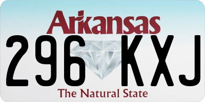 AR license plate 296KXJ