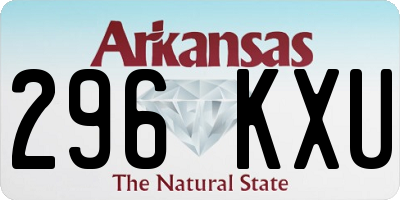 AR license plate 296KXU