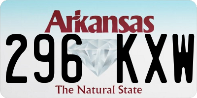 AR license plate 296KXW