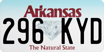 AR license plate 296KYD