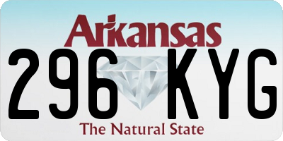 AR license plate 296KYG
