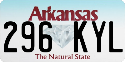 AR license plate 296KYL