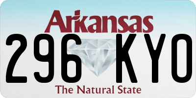 AR license plate 296KYO