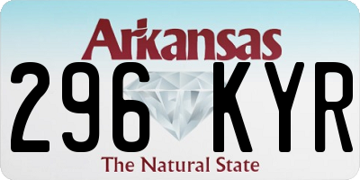 AR license plate 296KYR