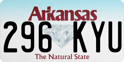 AR license plate 296KYU