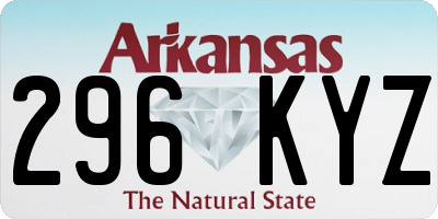 AR license plate 296KYZ