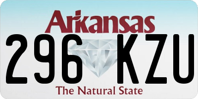 AR license plate 296KZU