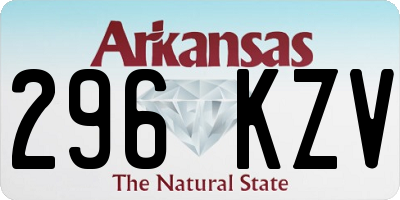 AR license plate 296KZV
