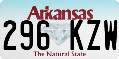 AR license plate 296KZW