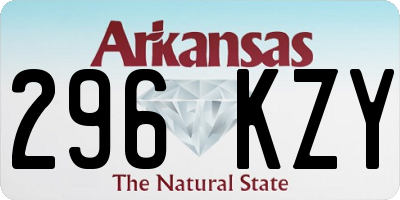 AR license plate 296KZY